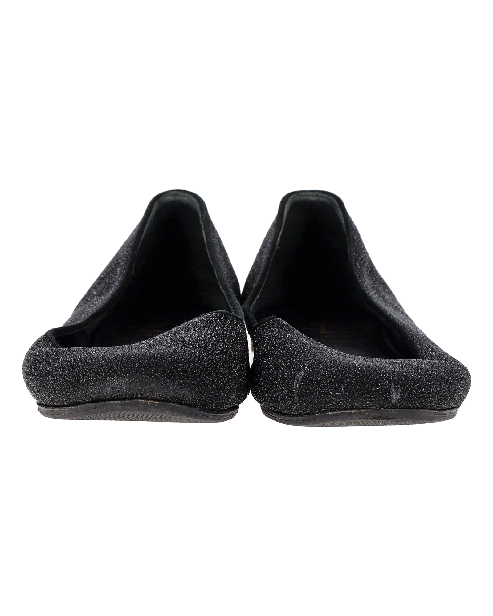 Saint Laurent Pre-owned Saint Laurent Glittrande Lägenheter i Svart Glitter ballerinaskor dam – bild 2