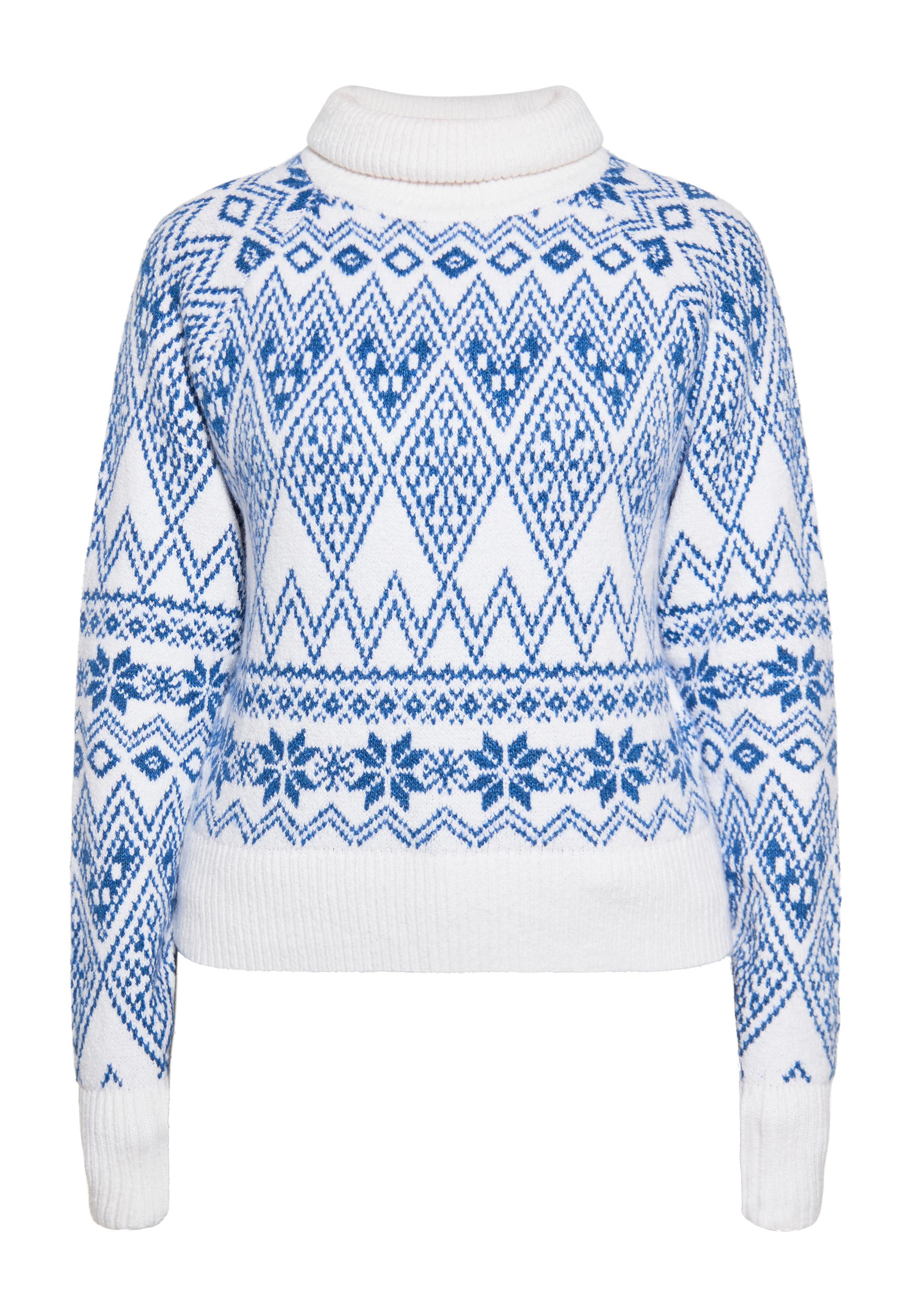 Thumbnail - Mymo Strickpullover Damen marine weiss