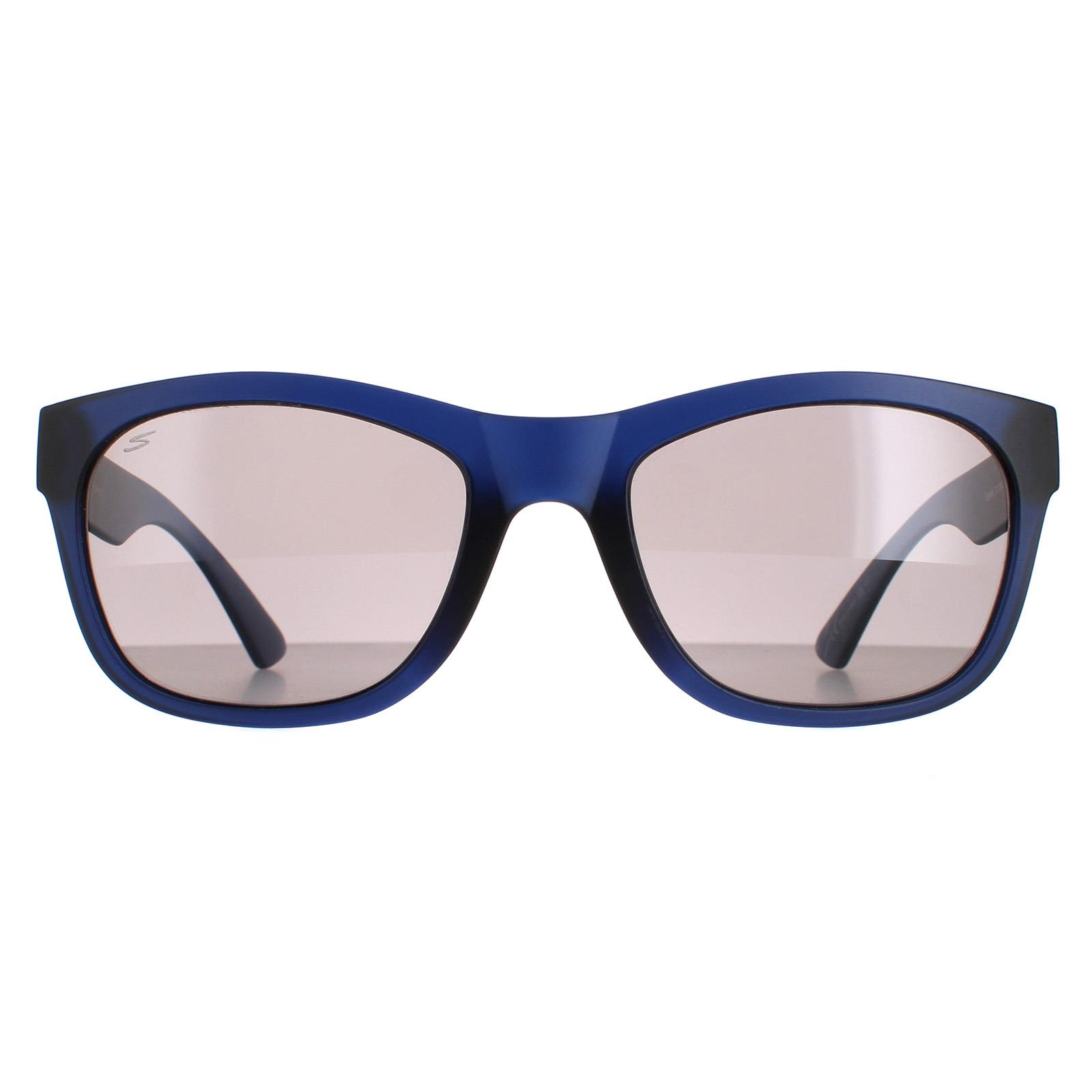 Serengeti Square Unisex Matte Crystal Blue Saturn Polarized Smoke Chandler - One Size