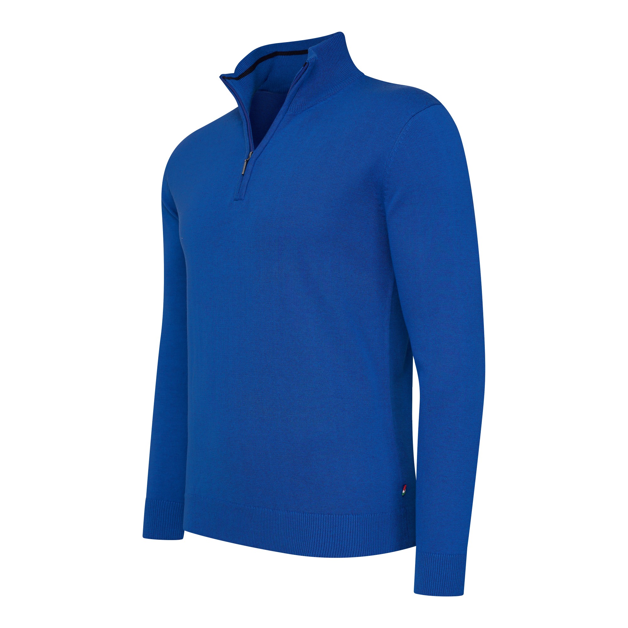 Thumbnail - Cappuccino Italia Bergamo Zip Pullover für Herren. Der Pullover besteht aus 50% Baumwolle und 50% Polyester und hat eine...