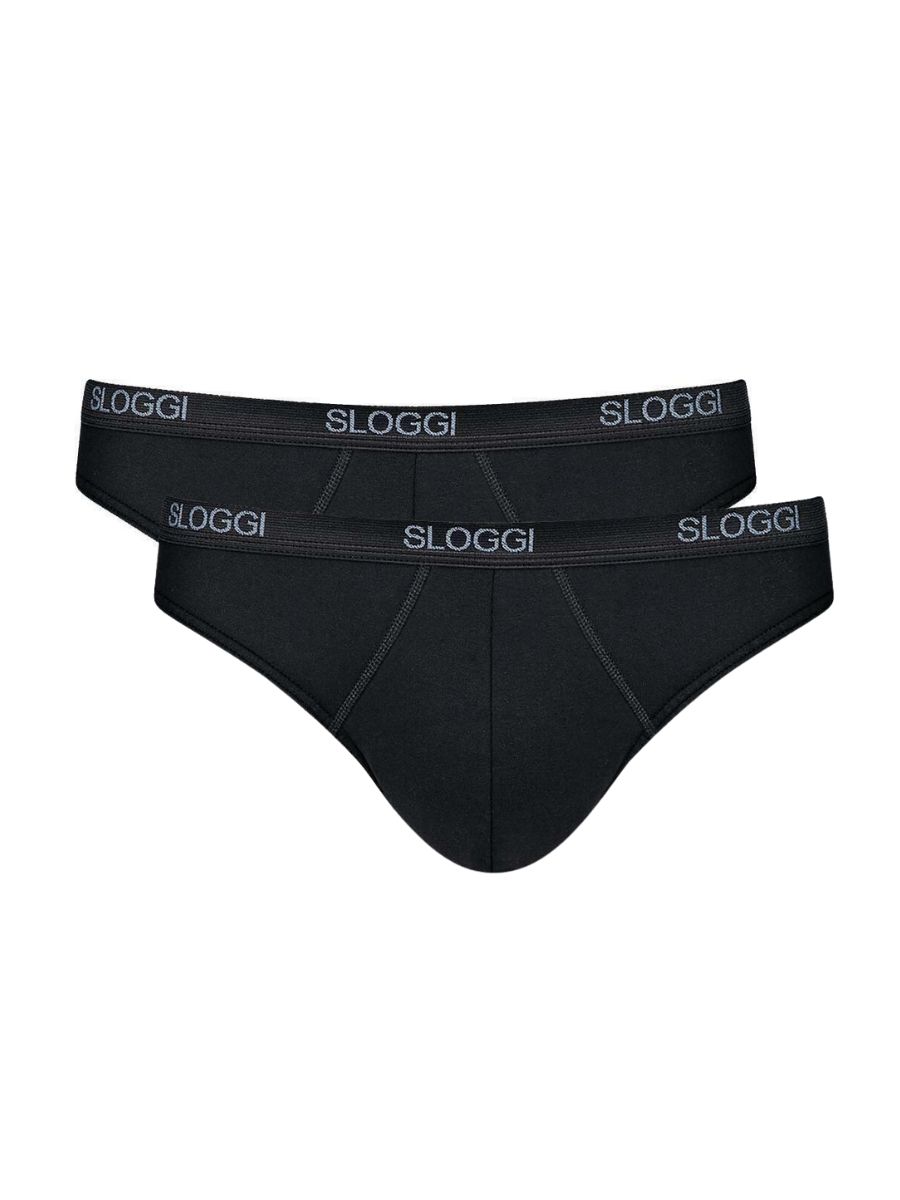 Sloggi Men's Black Midi Briefs Basic (X2) - Image 5