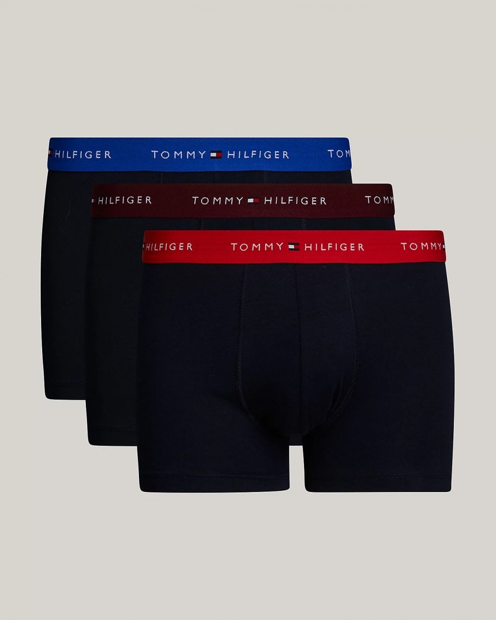 Thumbnail - Tommy Hilfiger 3er-Pack Herren Unterhosen mit farbigem Bund