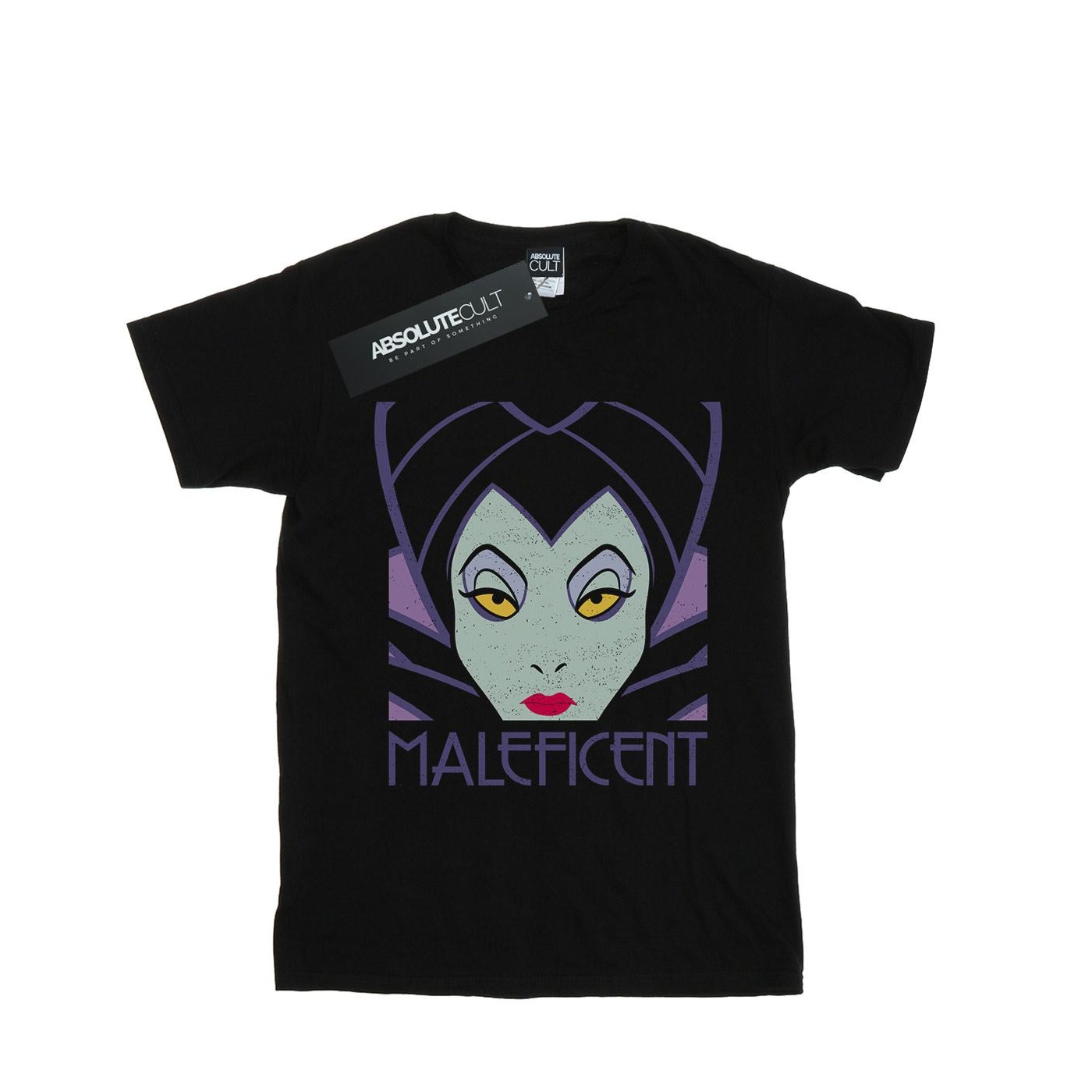 Thumbnail - Disney - "Maleficent Cropped Head" T-Shirt für Damen (Schwarz)
