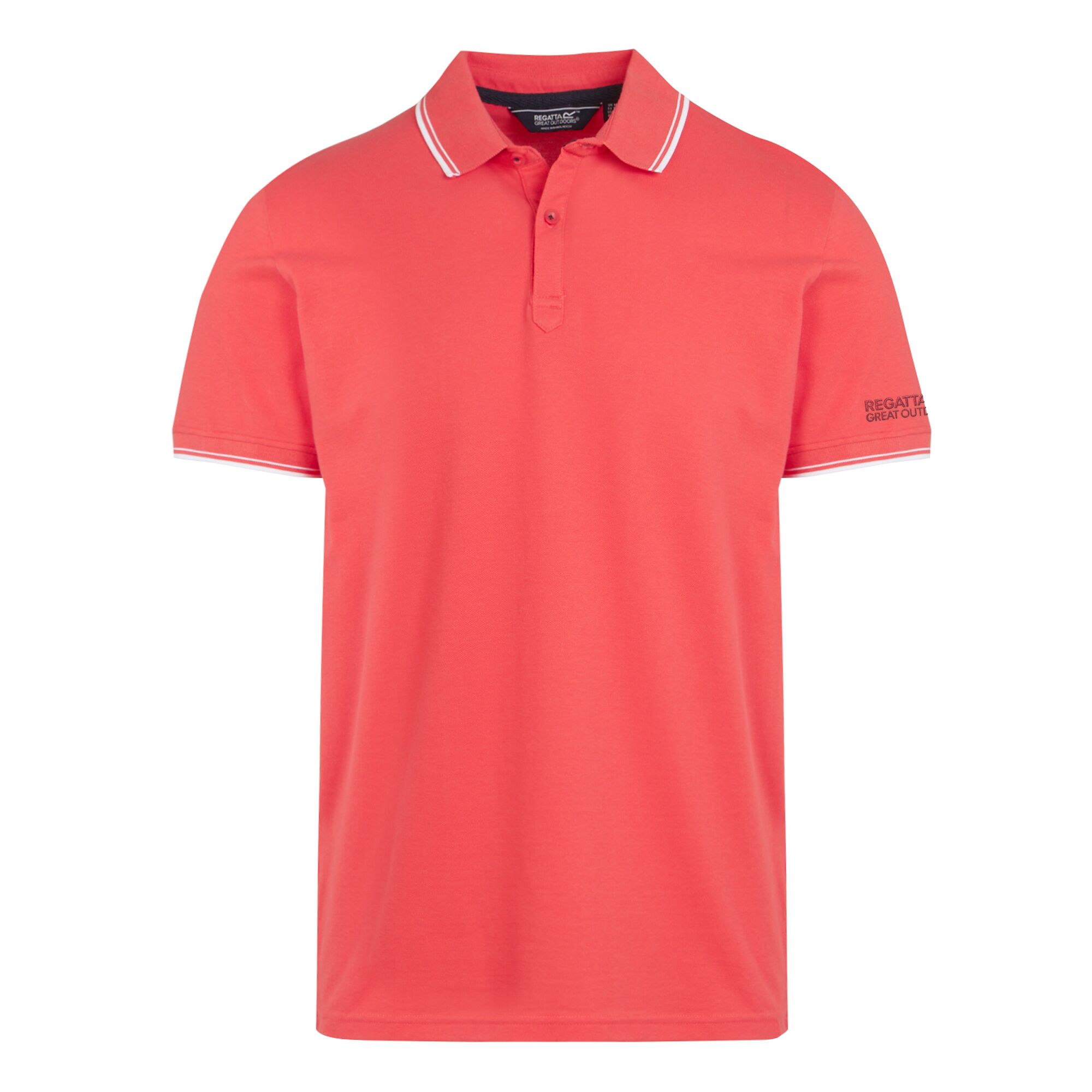 Thumbnail - Regatta - "Tadeo" Poloshirt für Herren (Dunkel-Orange/Weiß)