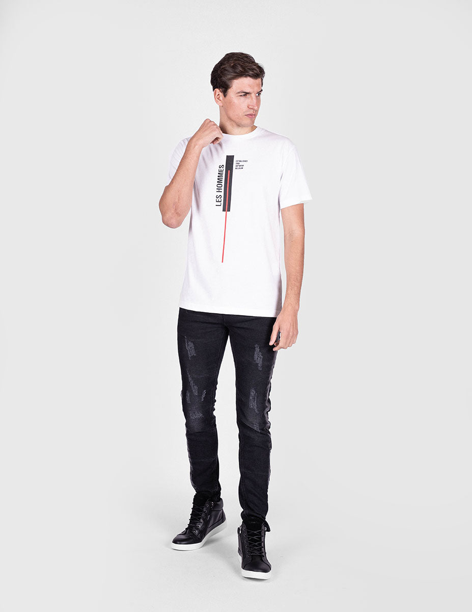 T-shirt Vertikal Linje Herr