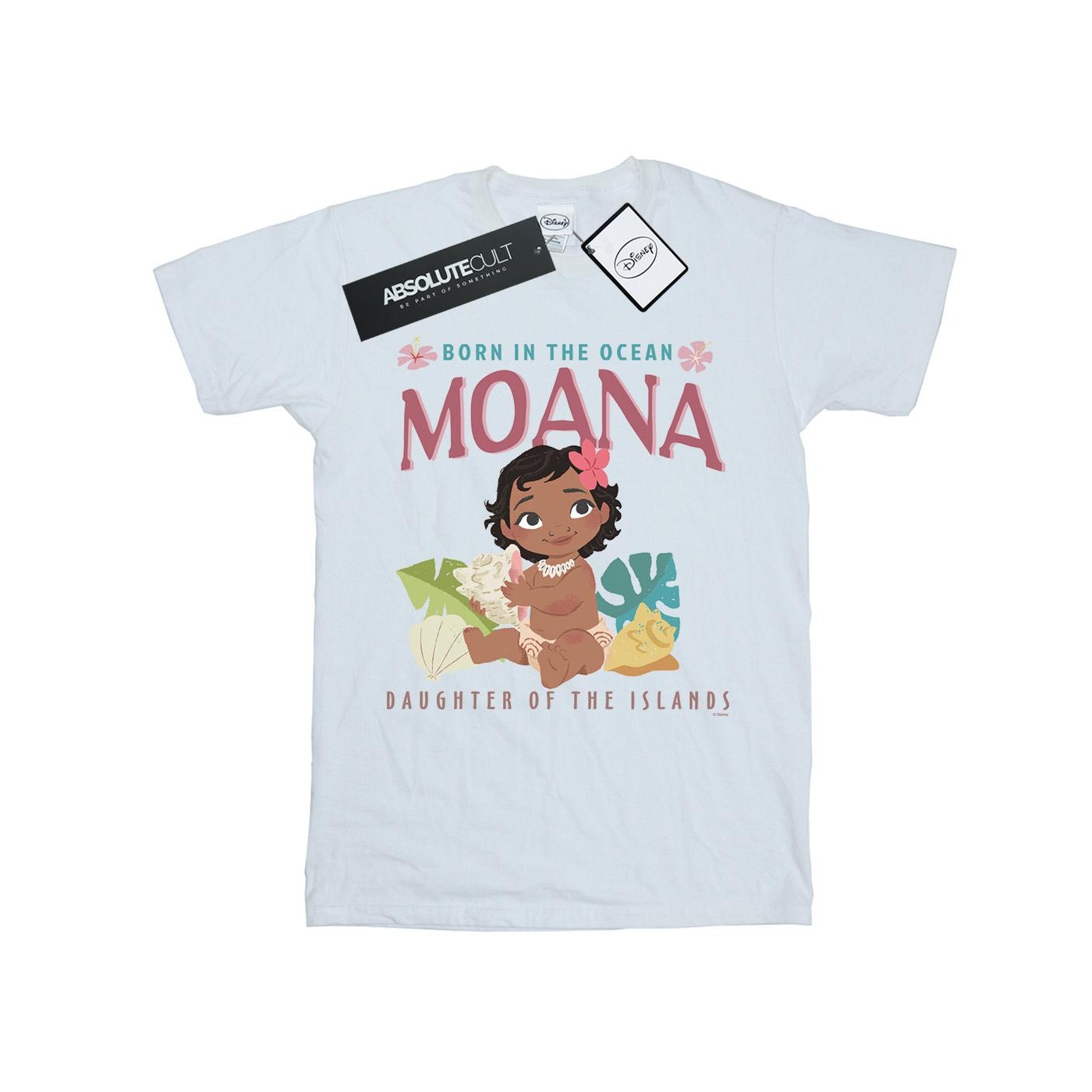 Thumbnail - Disney - "Moana Born In The Ocean" T-Shirt für Mädchen (Weiß)