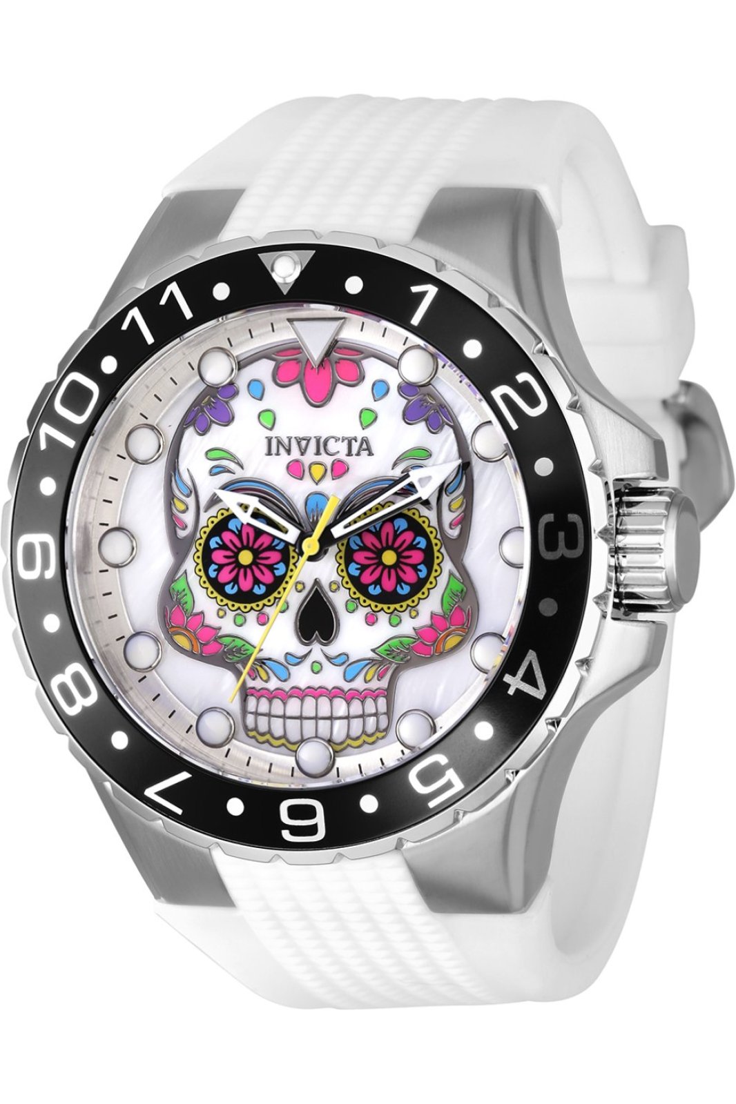 Invicta Aviator 36853 Heren Horloge - Quartz Uurwerk - Roestvrij Staal met witte Wijzerplaat - 50mm