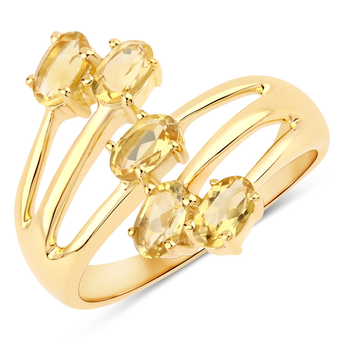 Rafaela Donata Womens Khushi Female Sterling Silver Ring - Gold - Size S