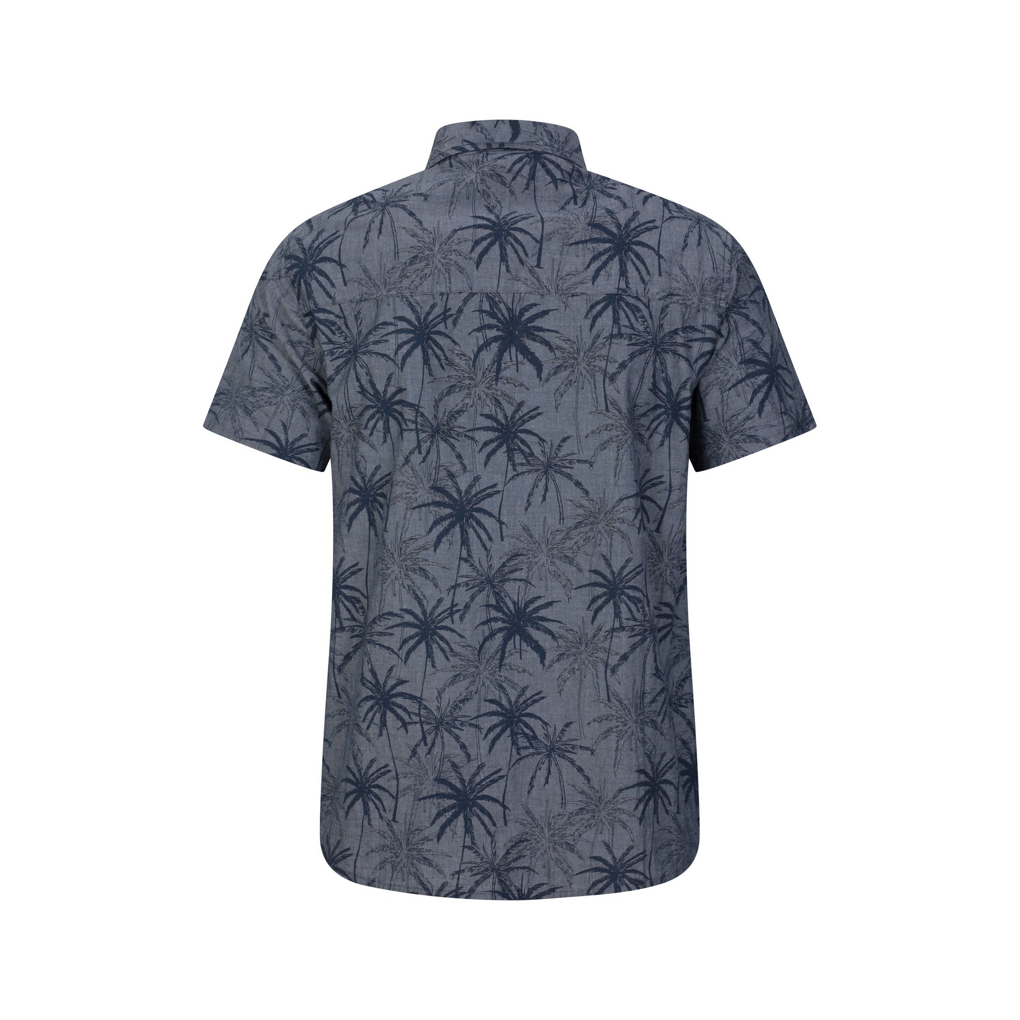 Mountain Warehou Mens Tropical Palm Tree Skjorta (Mörkblå) herr – bild 2