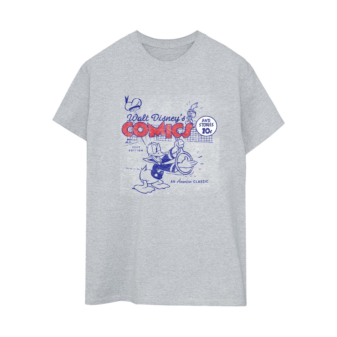 Thumbnail - Disney - "Donald Duck Comics" T-Shirt für Damen (Grau)