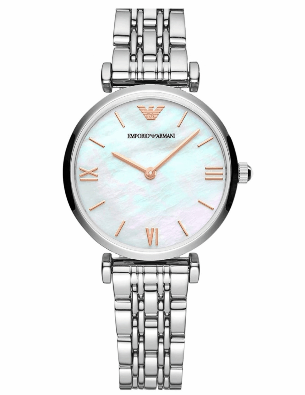 Emporio Armani Damenuhr Quartz Silber Gold Rose