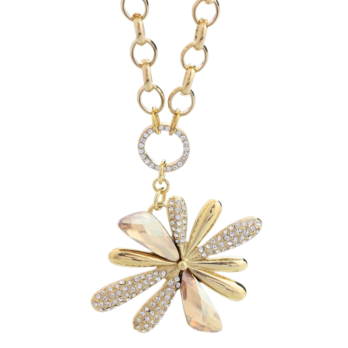 Thumbnail - Halskette Blüten-Pavé mit Swarovski-Kristallen