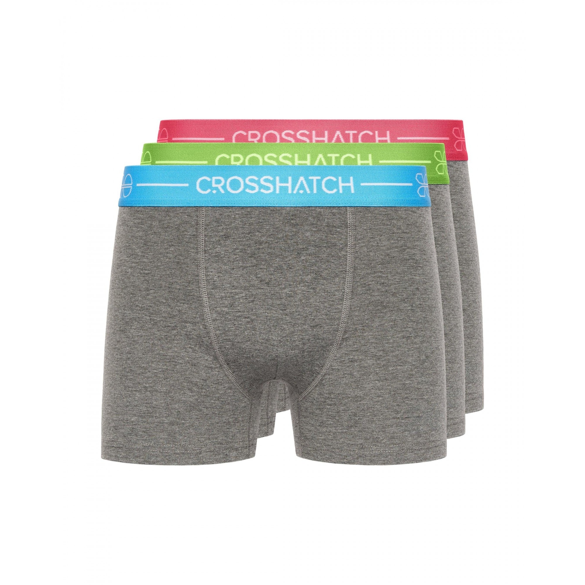 Thumbnail - Crosshatch - "Astral Bright" Boxershorts für Herren(3er-Pack) (Holzkohle)