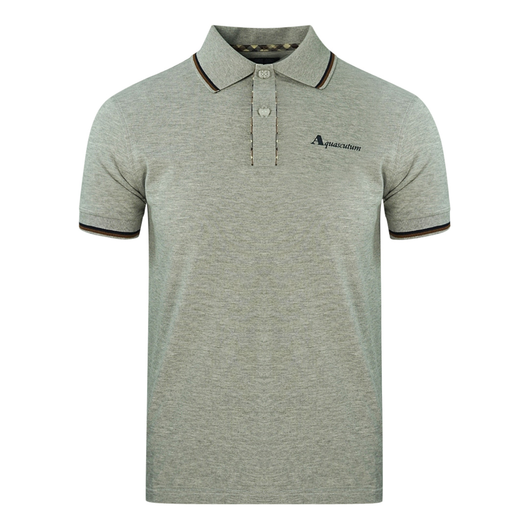 Thumbnail - Aquascutum Poloshirt mit grauem Spitzenkragen