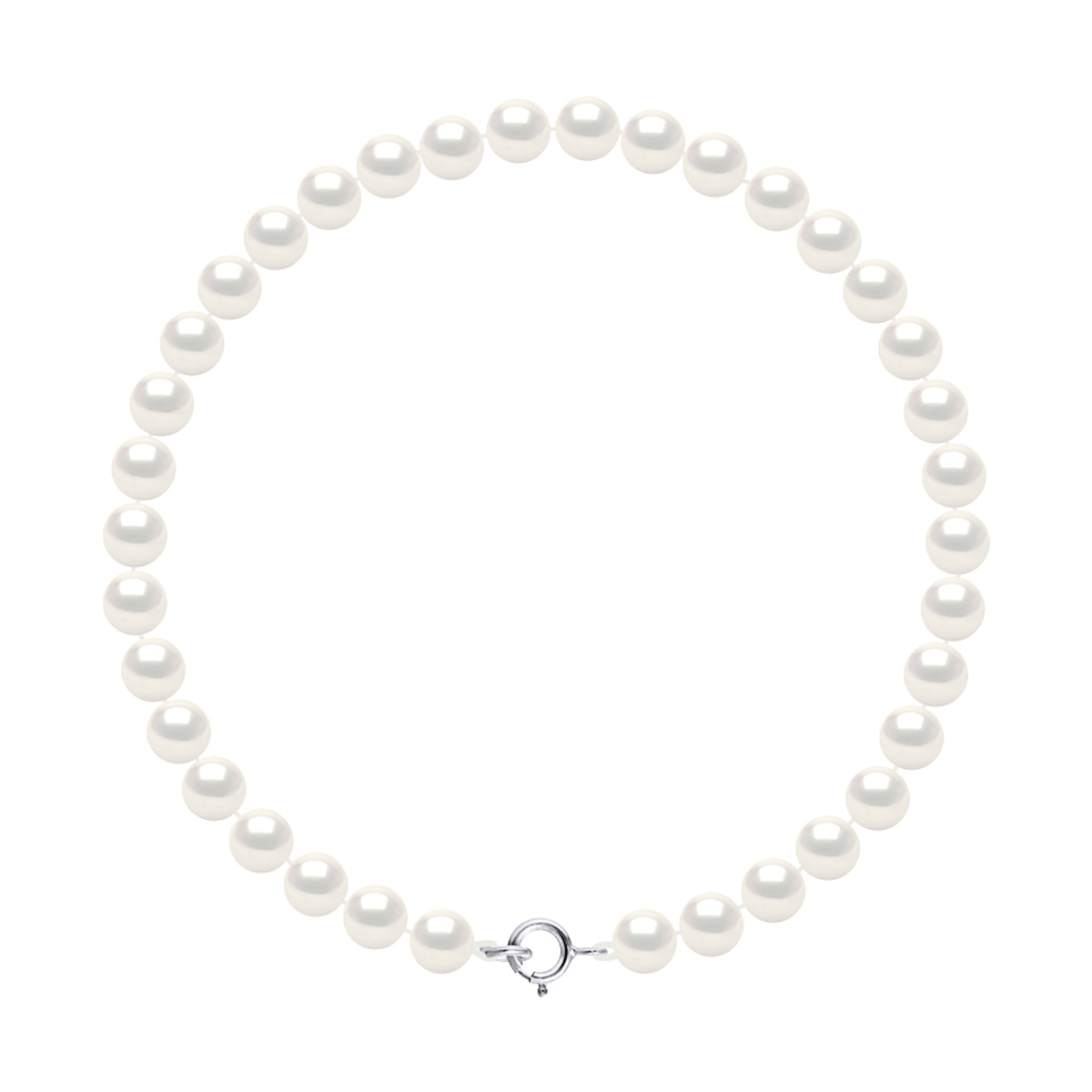 Thumbnail - DIADEMA - Armband - Echte Süßwasserperlen - Weiß - Weißgold