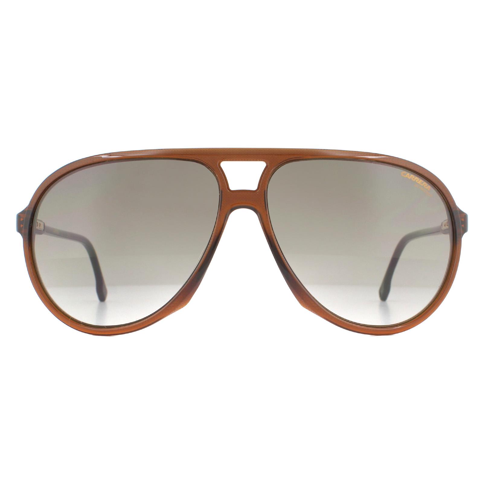 Thumbnail - Carrera Aviator Mens brun brun gradient de soleil