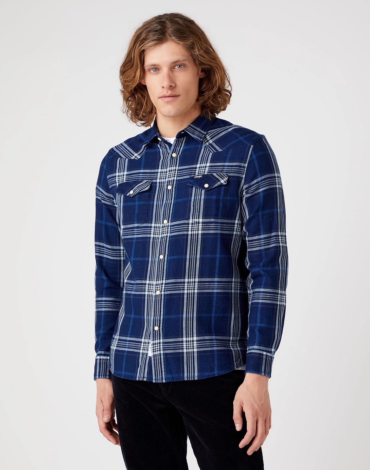 Thumbnail - Wrangler - WESTERN SHIRT DARK INDIGO REGULAR FIT