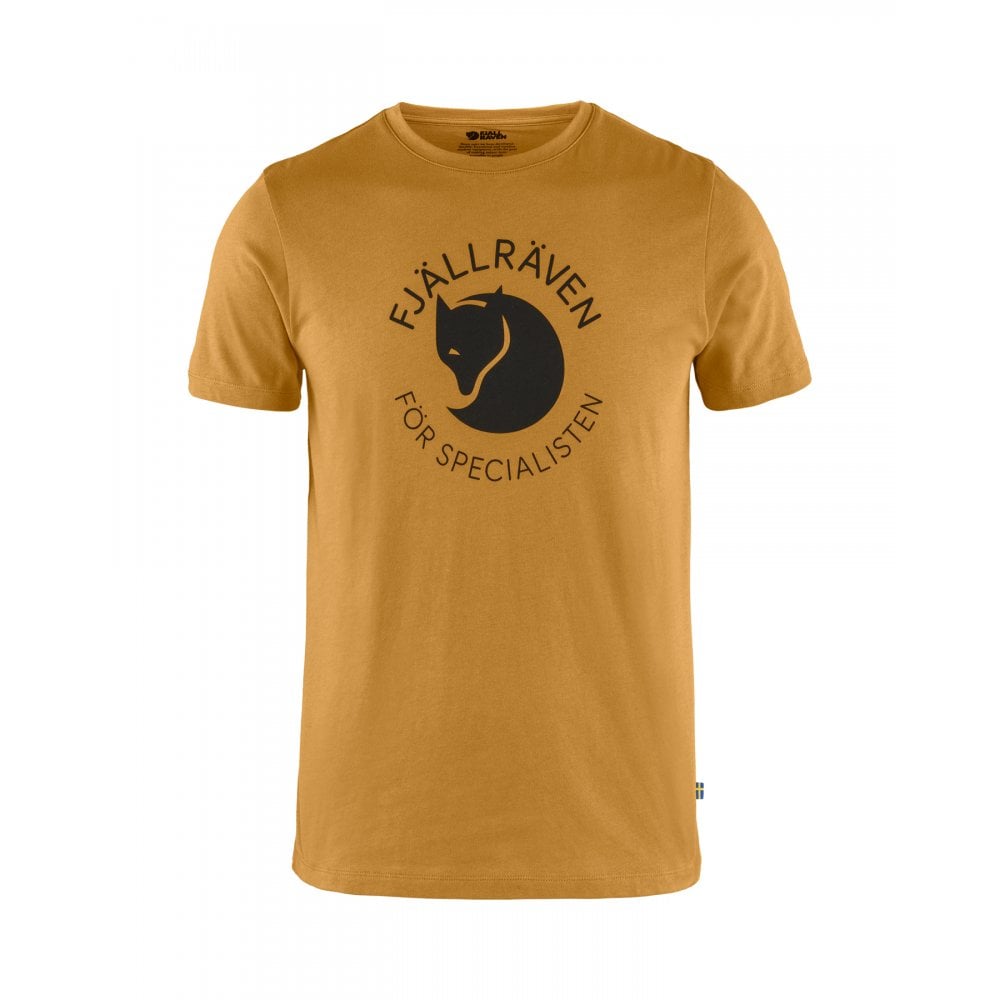 Fjallraven Fox Mens T-Shirt - Yellow Cotton - Size Large