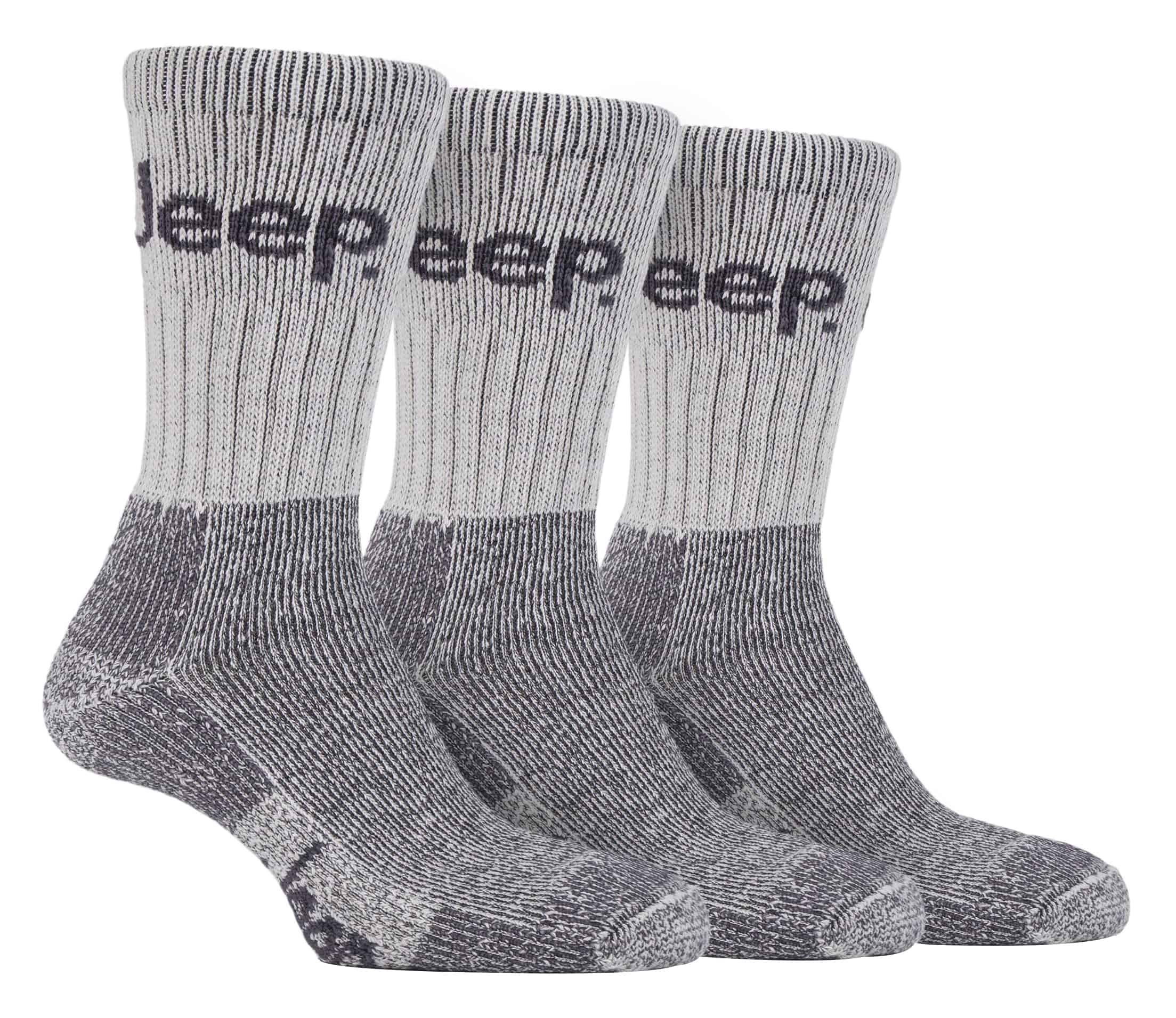 Herren 3 Paar Jeep Terrain Cushion Sole Wandern Wandern Arbeit Socken