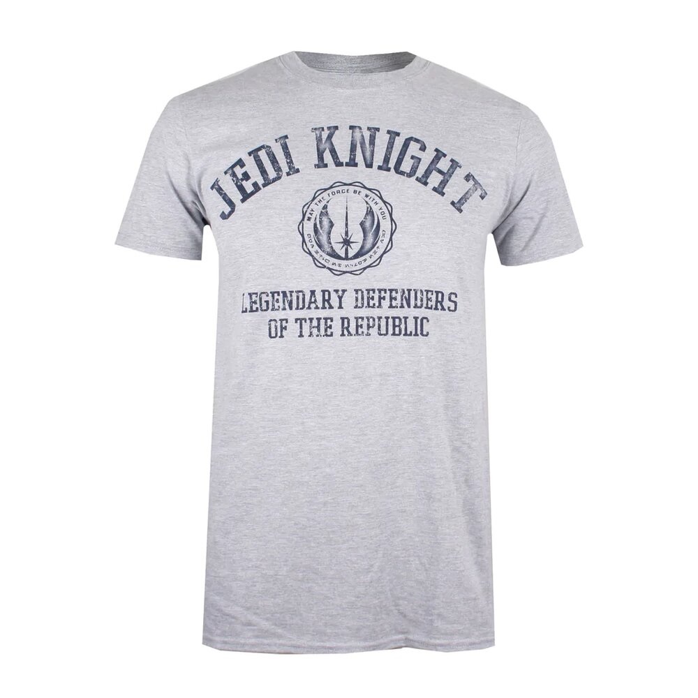 Mens Legendary Defenders Of The Republic Jedi Knight Marl T-Shirt (Grey)