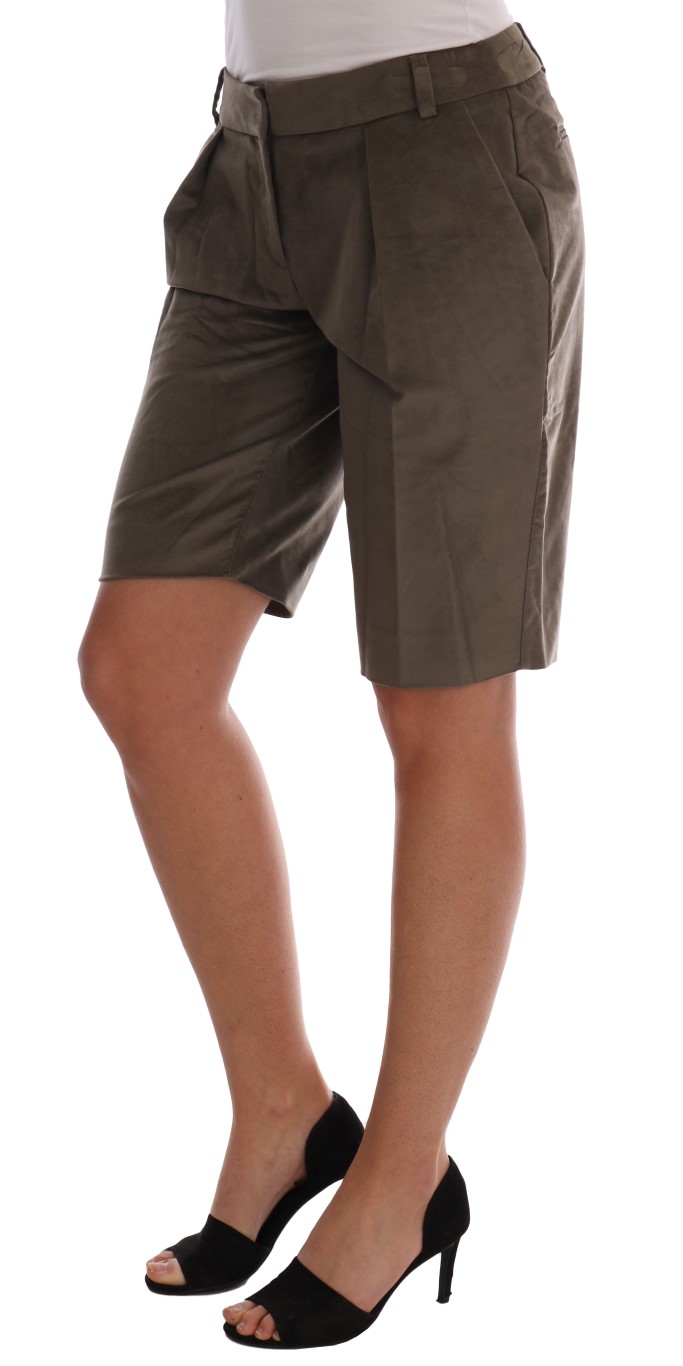 Ermanno Scervino Brun Sammet Bermuda Shorts dam – bild 2