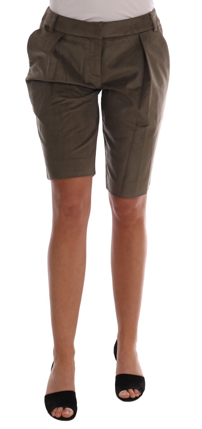 Thumbnail - Ermanno Scervino Braune Samt-Bermuda-Shorts
