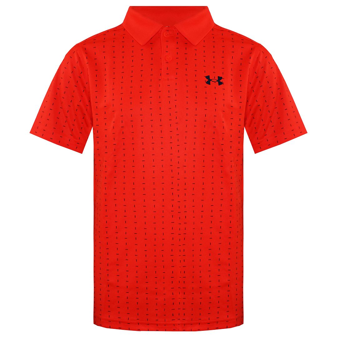 Under Armour Collared Orange Kids Performance T -Shast Polo Shirt 1366429 296