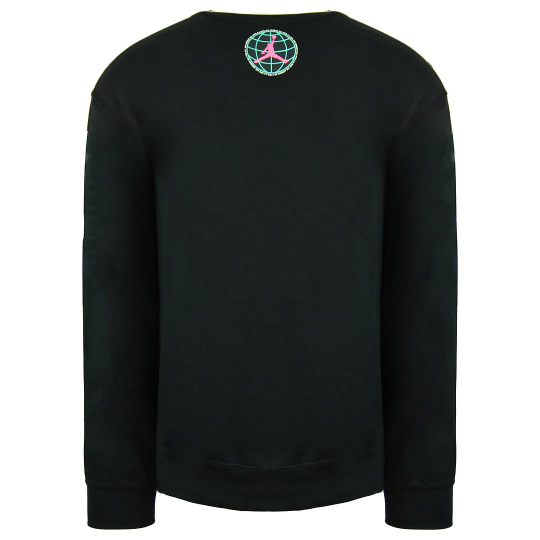 NIKE Air Jordan Långärmad Crew Neck Svart Pullover Herrtröjor CT3492 010 sweatshirts – bild 2