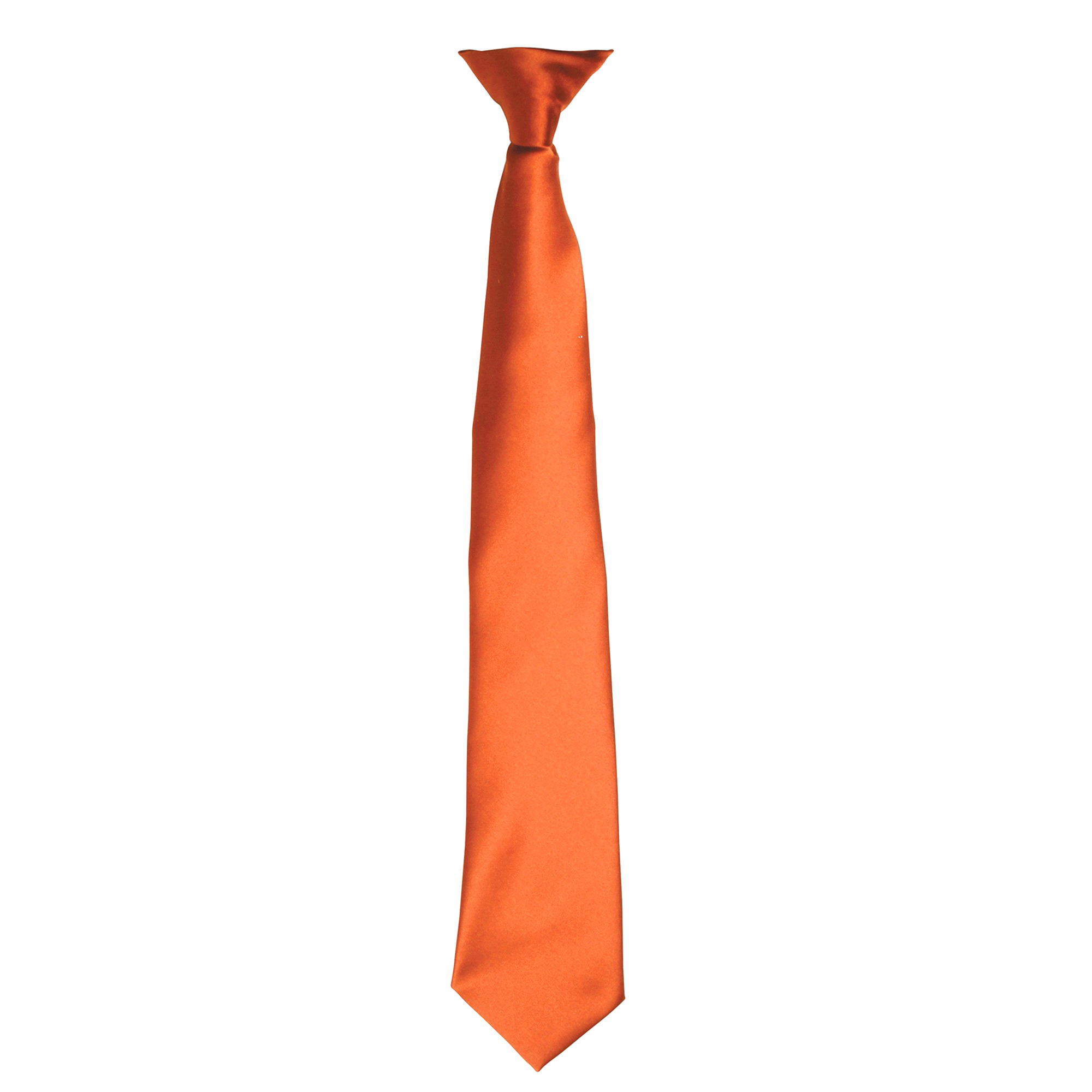 Thumbnail - Premier Colours Herren Satin-Clip-Krawatte (Orange)