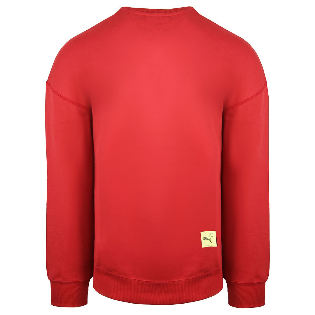 Puma x Michael Lau Långärmad Crew Neck Röd Herr Grafisk Sweatshirt 530351 22 – bild 2