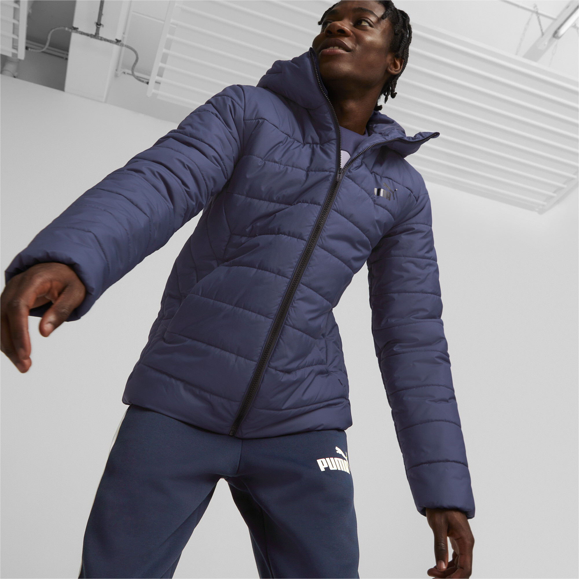 Puma Mens Essentials Padded Jacket - Blue - Size X-Large