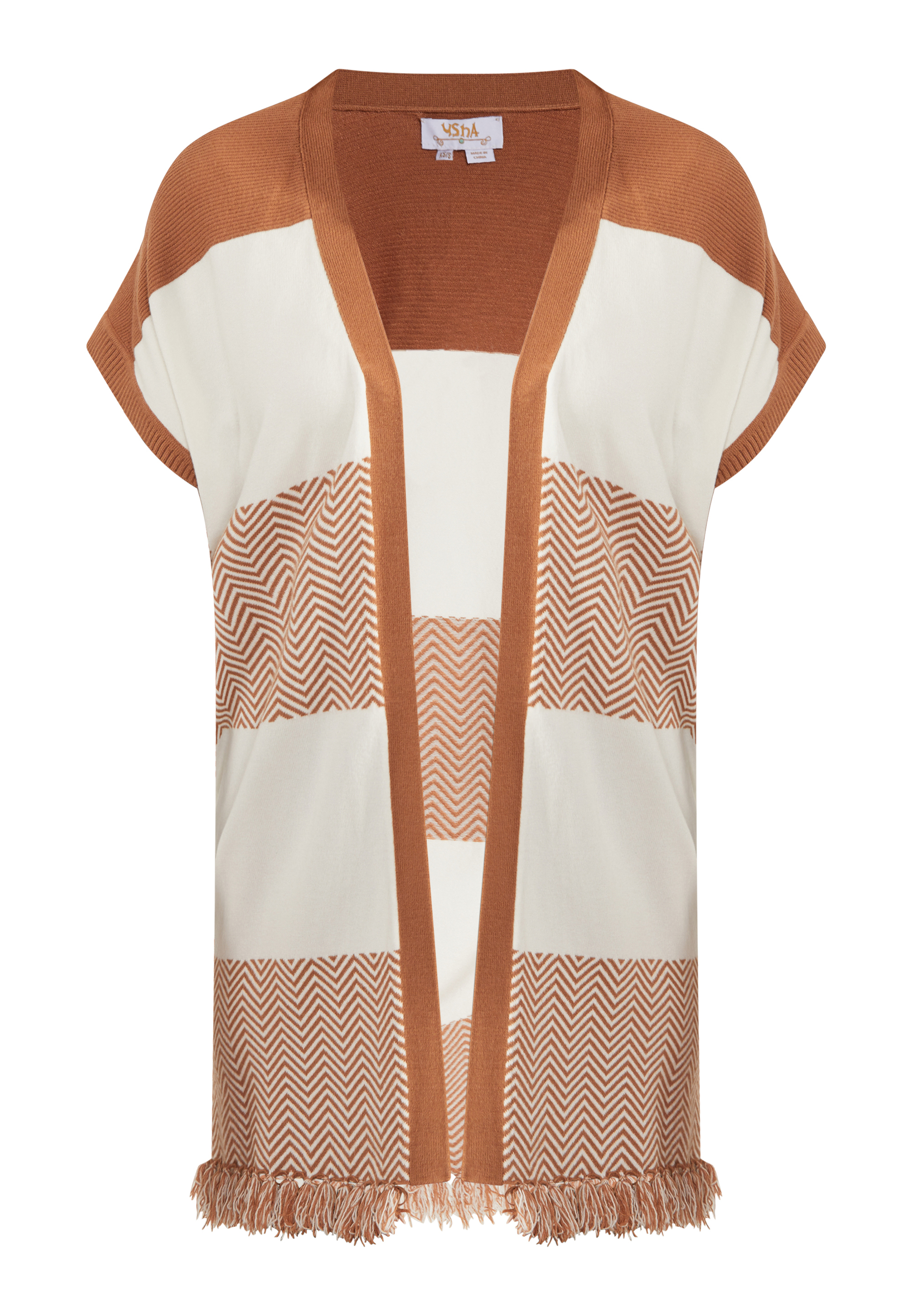 Thumbnail - usha FESTIVAL Gilet tricoté Long carnea