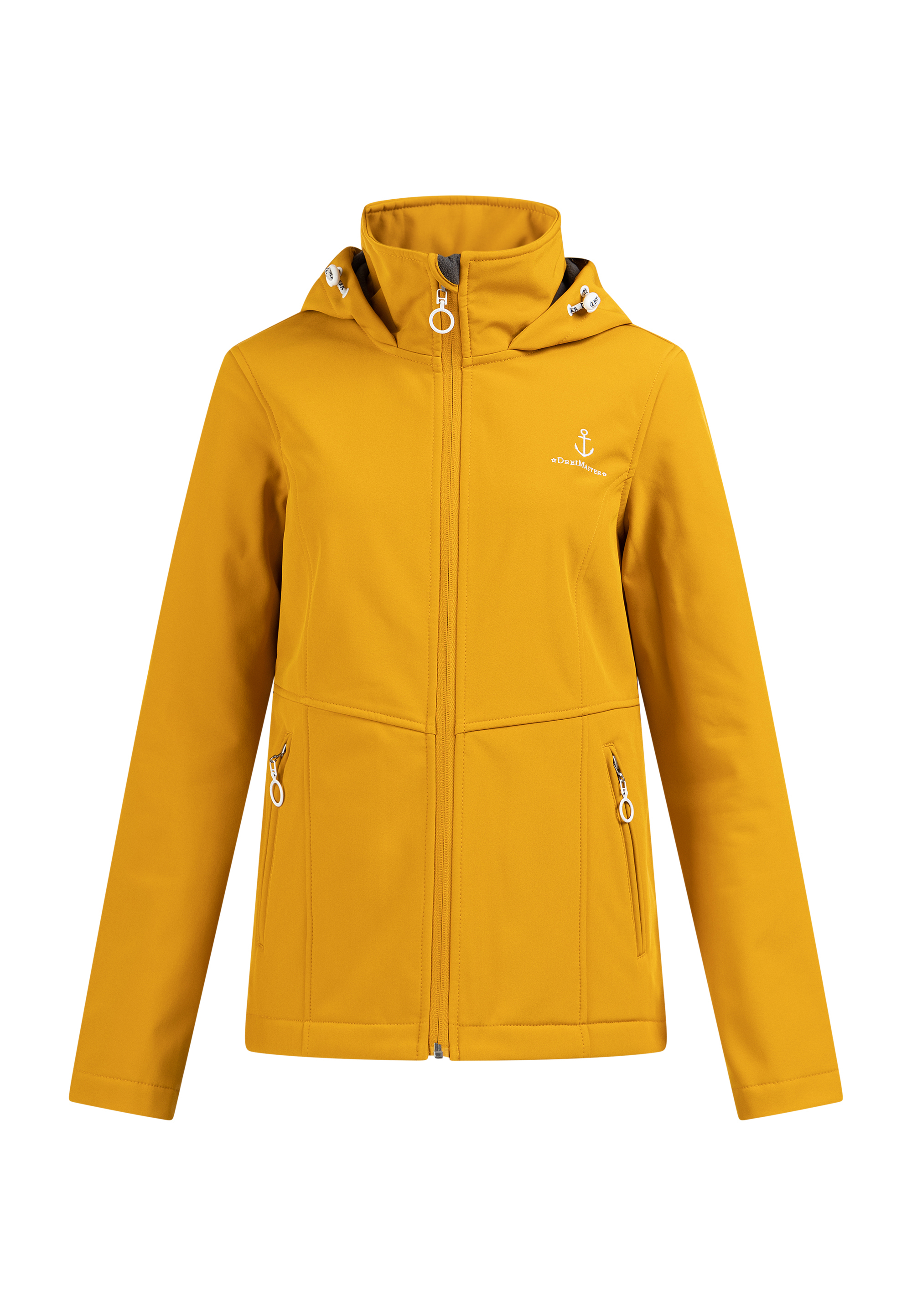 Dreimaster softshell jas 3MASTER Dames mosterd