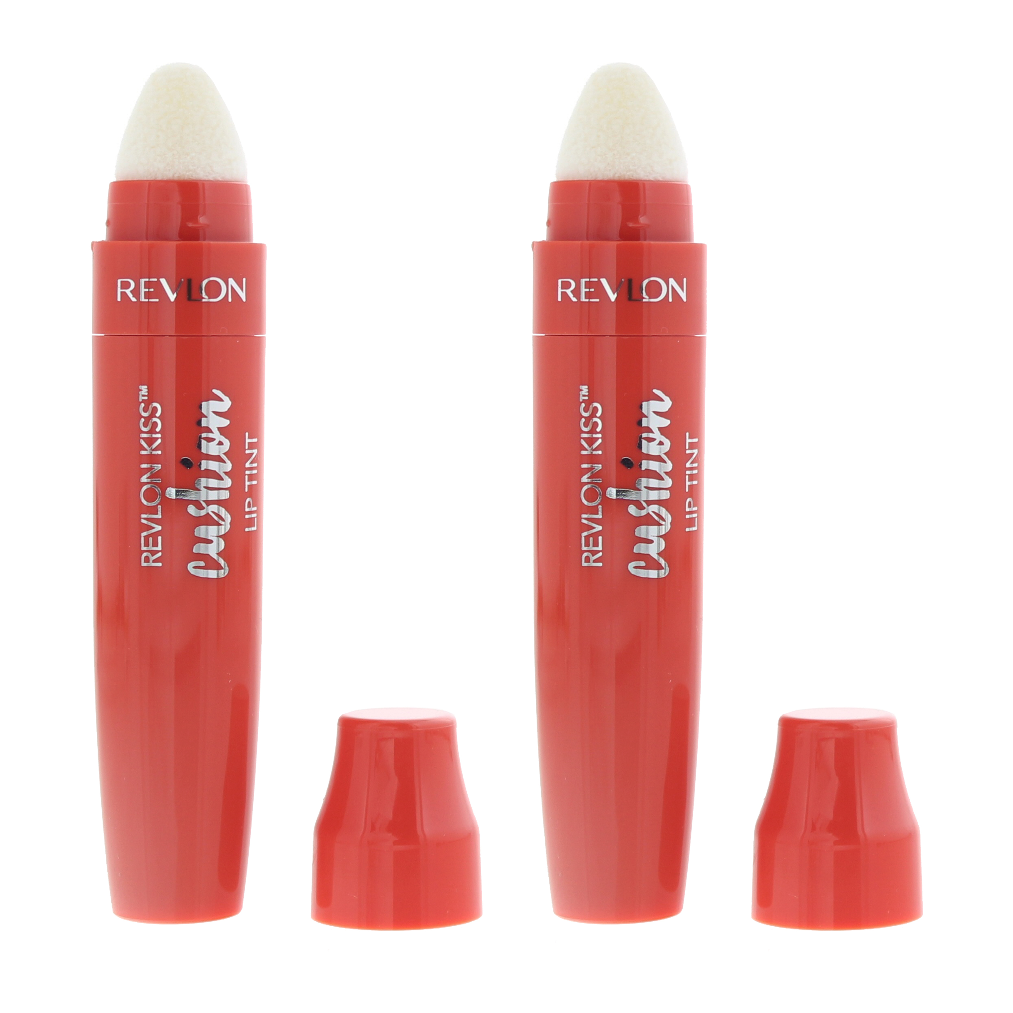 Revlon Womens Kiss Cushion 250 Hight End Coral Lip Tint 4.4ml x 2 - One Size