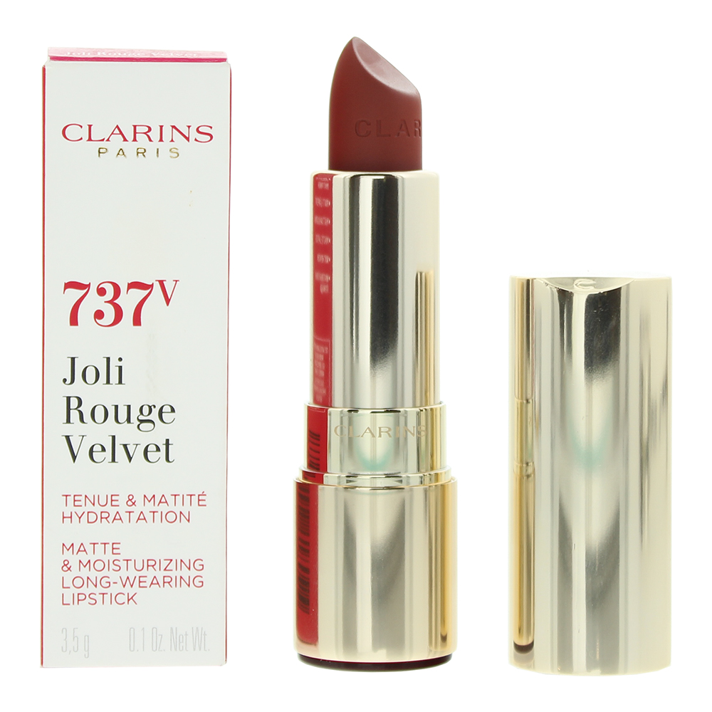 Clarins Womens Joli Rouge Velvet Matte & Moisturizing Lipstick 3.5g - 737V Spicy Cinnamon - NA - One Size