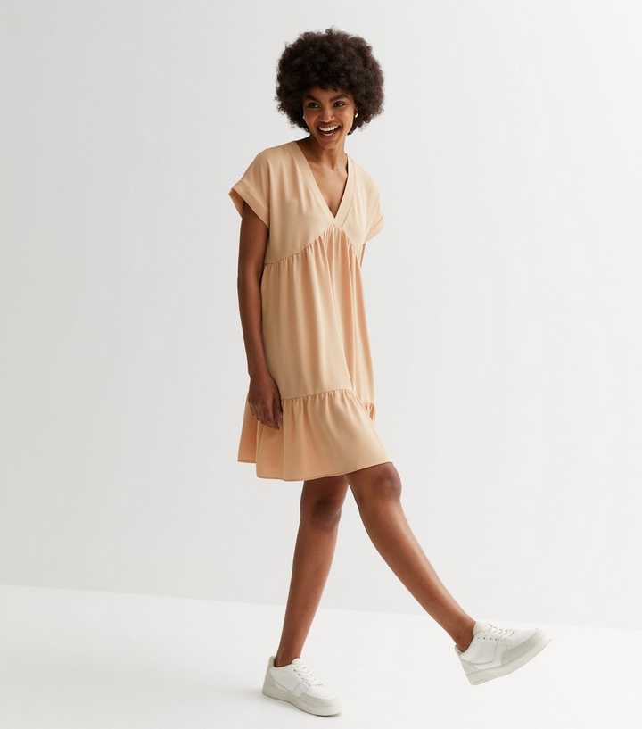 Gini London Mini Smock-klänning med V-ringning dam – bild 2