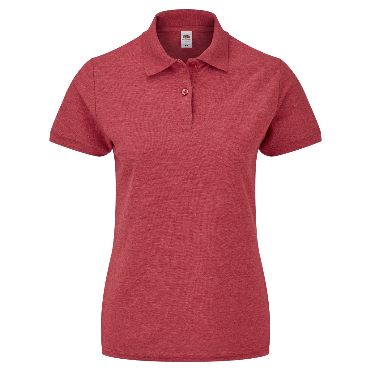 Thumbnail - Fruit Of The Loom Womens Lady-Fit 65/35 Kurzarm-Poloshirt (Heather Red)