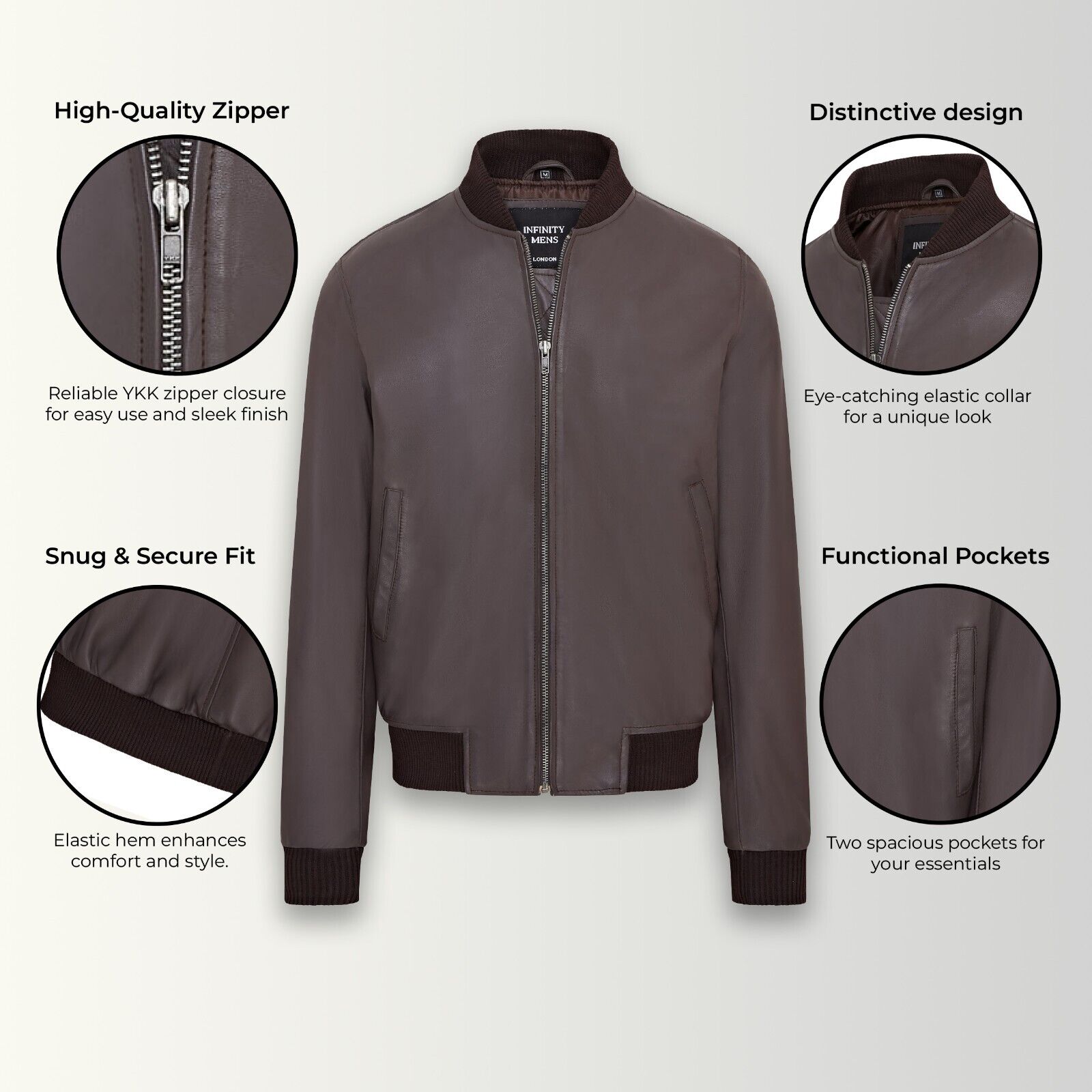 Mens Soft Leather MA-1 Varsity Bomber Jacket 2