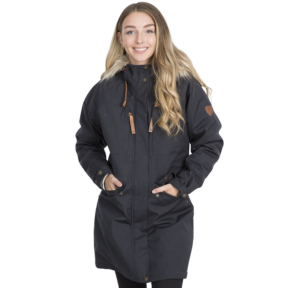 Coolandnew Women's Dark/Grey Faithful Waterproof Parka Jacket - S - Image 4