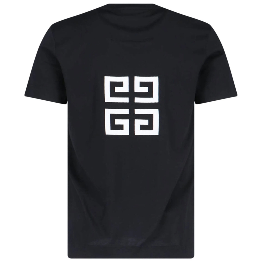 Givenchy Broderad Logo Oversized Svart T-Shirt herr – bild 2