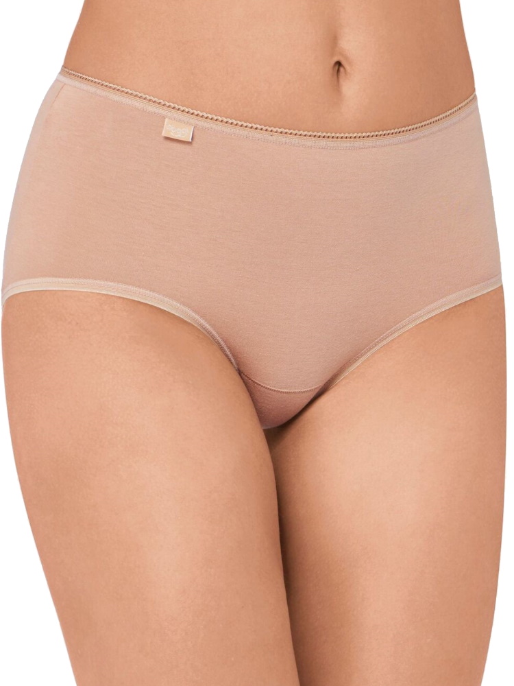 Sloggi Womens 24/7 Cotton Midi 3P - Beige - Size Small