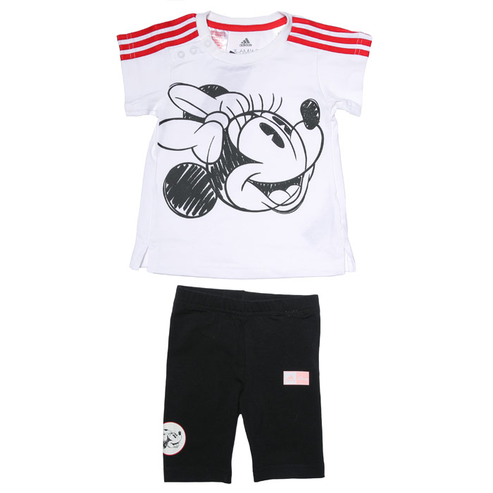 Girl's adidas Baby Minnie Mouse Summer Set in White red
