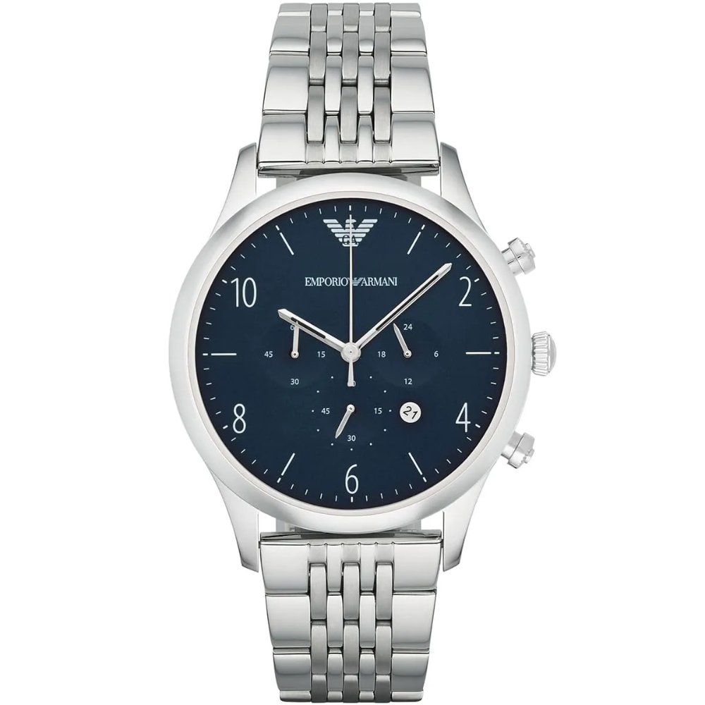 Emporio Armani AR1942 Blaues Zifferblatt Chronograph Herrenuhr