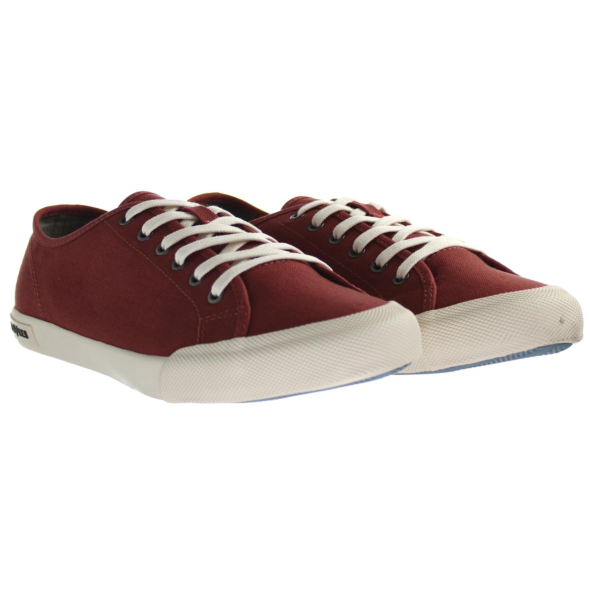 Seavees Monterey Sneaker Standard Red Ochre Cotton Canvas Red Damskor Träningsskor – bild 2