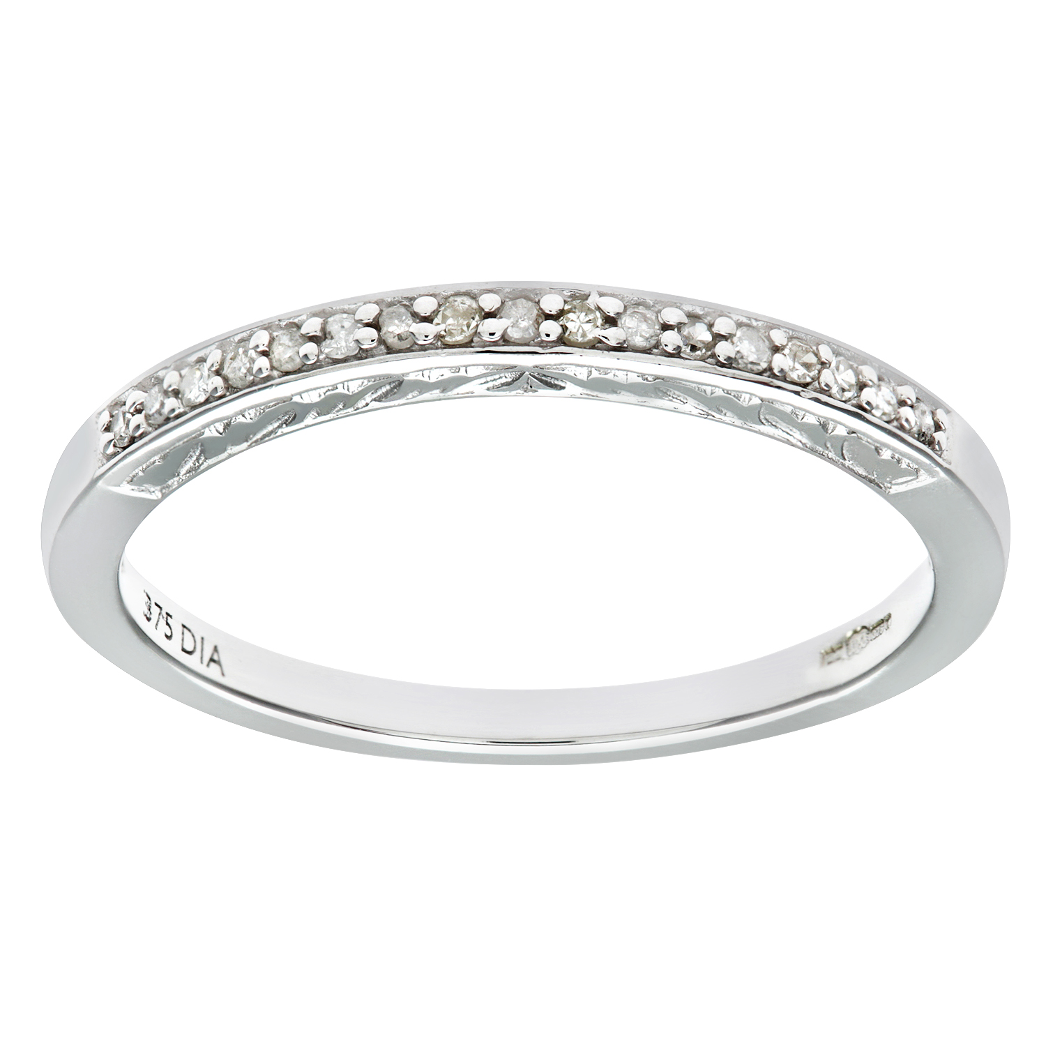 Diamant L’Eternel Womens Ladies 9ct White Gold Diamond Eternity Ring – Size K.5