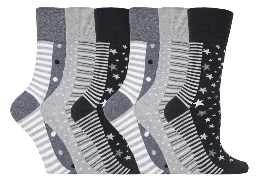 Thumbnail - Gentle Grip - 6 Paare Damen Gentle Grip nicht elastische Socken - GG99