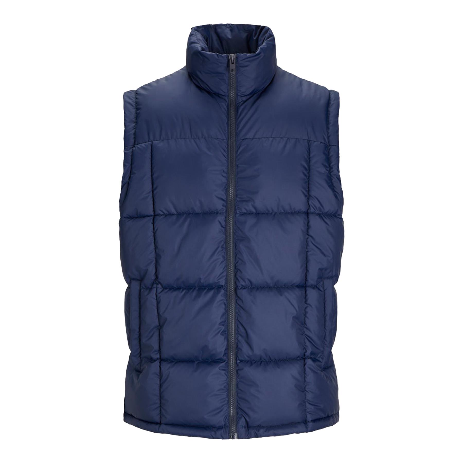 Jack & Jones Mens Sleeveless Gilet- A Perfect Winter Essential Jacket - Navy - Size Small