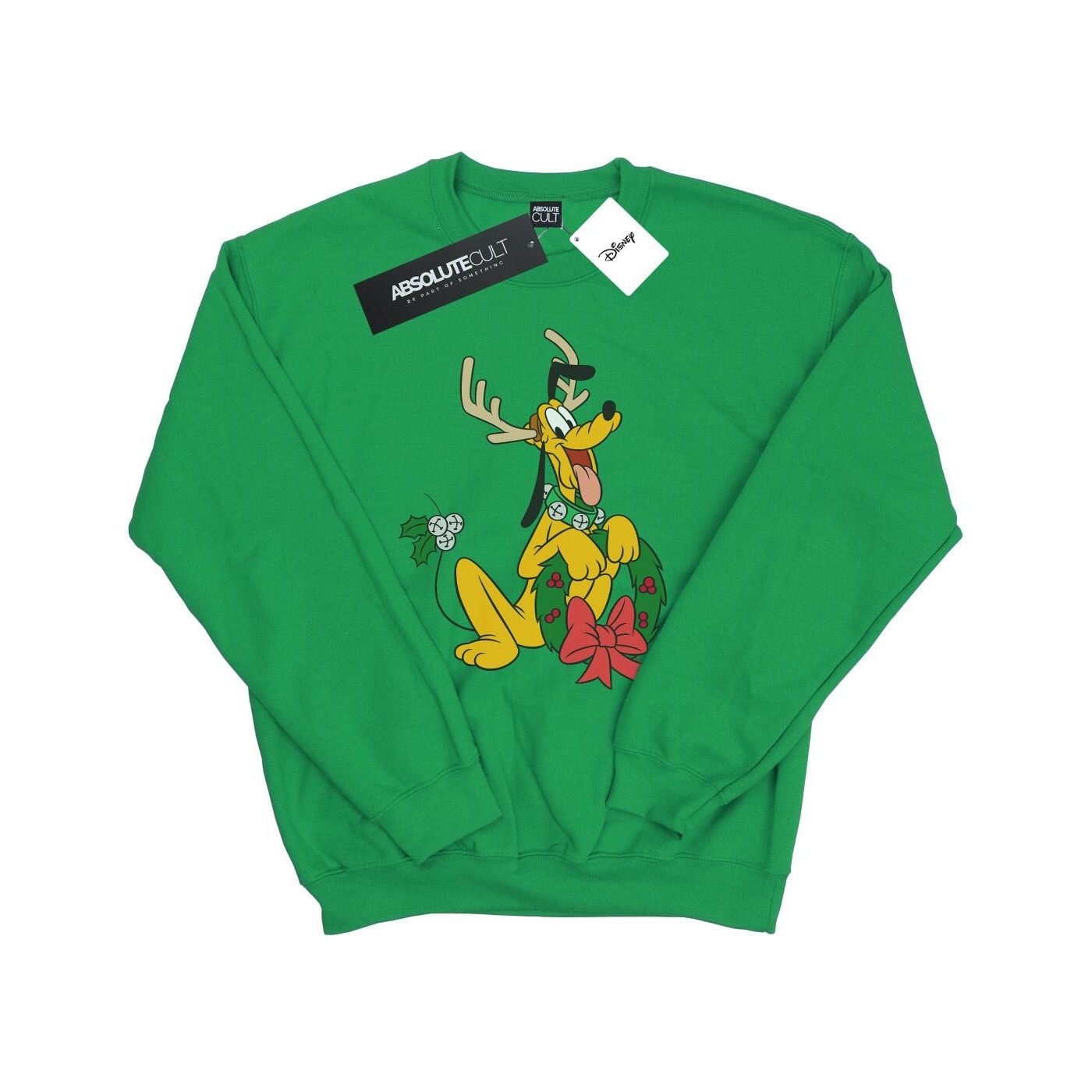 Thumbnail - Disney - "Pluto Christmas Reindeer" Sweatshirt für Herren (Irisch-Grün)