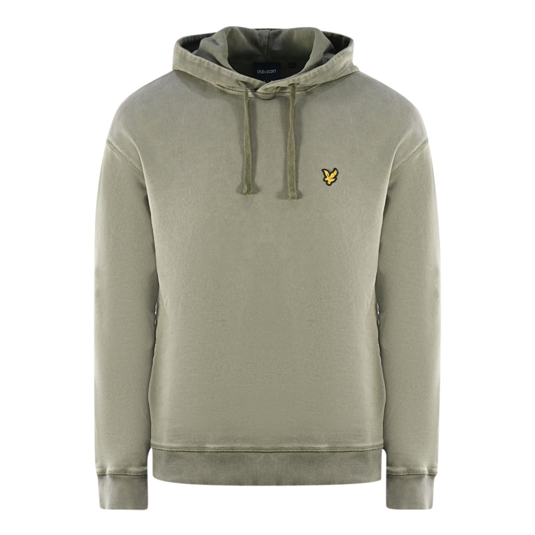 Thumbnail - Lyle & Scott Markenlogo Grüner Pull-Over-Kapuzenpullover