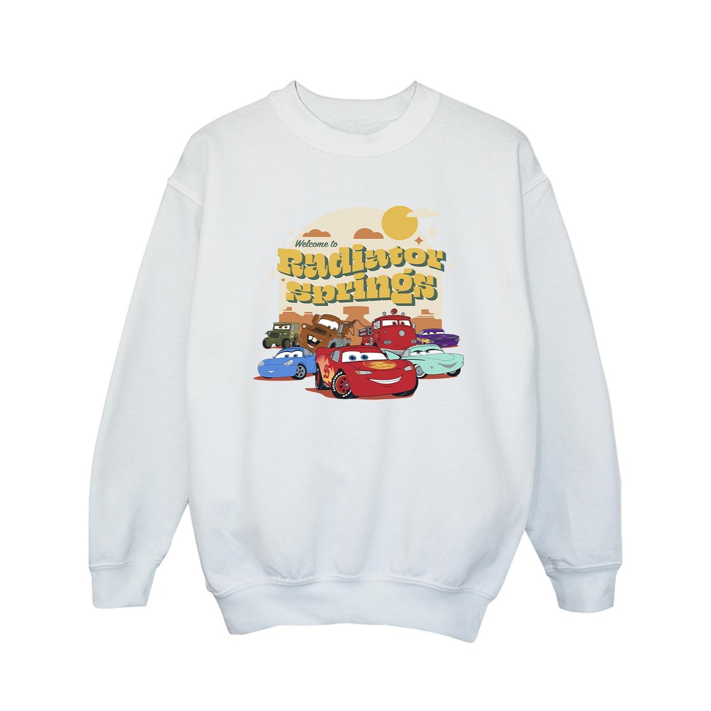 Thumbnail - Disney - "Cars Radiator Springs Group" Sweatshirt für Mädchen (Weiß)